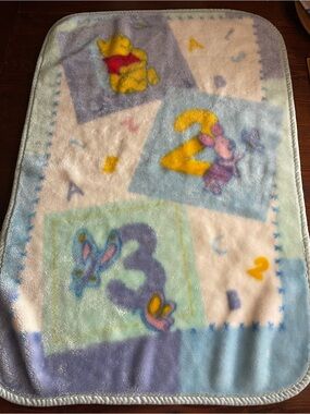 Vintage Disney Baby | Thick Plush Fleece Winnie The Pooh Blanket